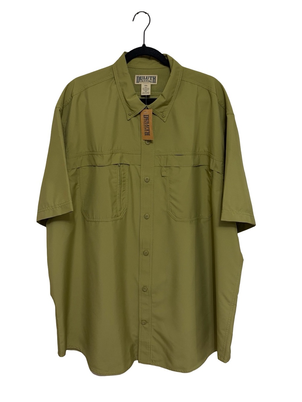 NEW Duluth Trading Co Men’s CoolPlus Action Short Sleeve Shirt Green - Size 2XL